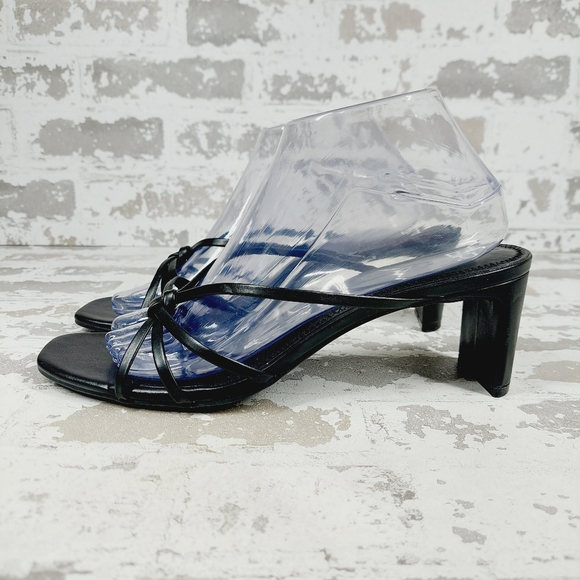 New BP Karsyn Black Vegan Leather Strappy Slide Sandal A763 - Picture 1 of 13